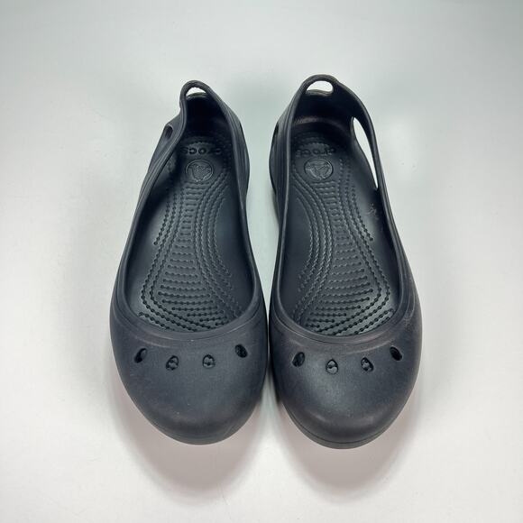 Crocs Kadee Ballet Flats Black Comfort Slip On Lightweight Shoes Women’s Size 8 - Picture 3 of 9